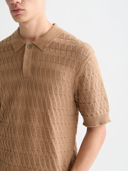Scotch & Soda — Pointelle Knitted Polo