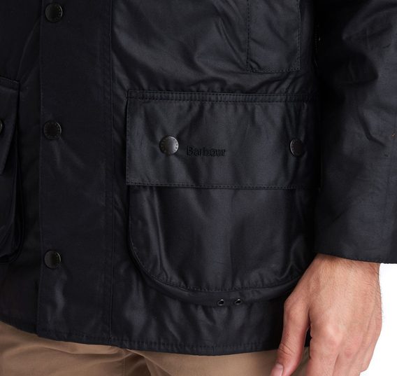 Barbour Beaufort Wax Jacket — Black