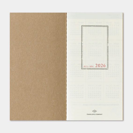 Traveler's Notebook — 2026 Second Half Weekly Vertical Diary
