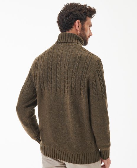 Barbour Duffle Knitted Jumper — Willow Green