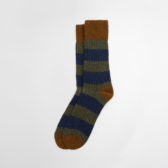 Barbour Houghton Stripe Socks — Thyme