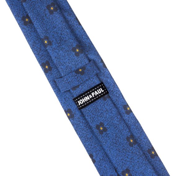 Bazar: Modrá kravata s tmavě modrými květy John & Paul