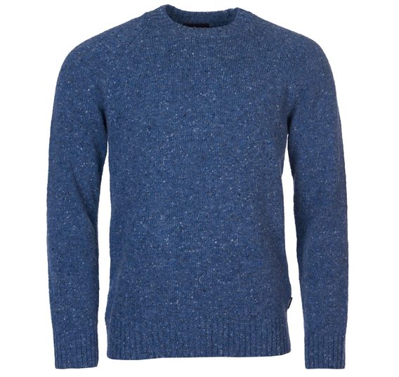 Svetr Barbour Netherton z merino vlny - modrý