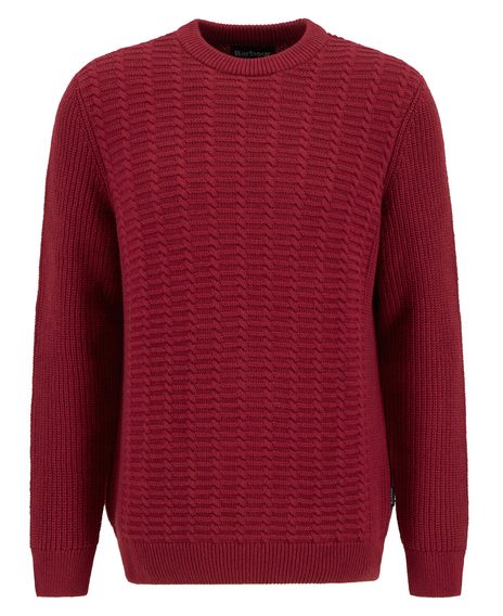 Barbour Cleveland Crew Neck Jumper — Biking Red
