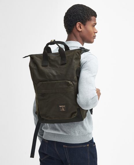 Barbour Field Wax Backpack — Olive