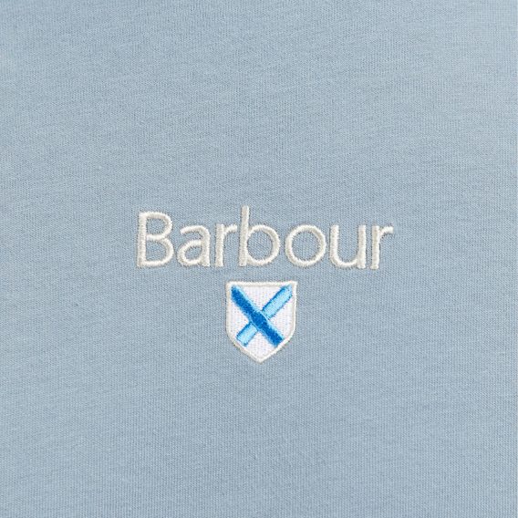 Bavlněné tričko Barbour Stockton Tee - Washed Blue
