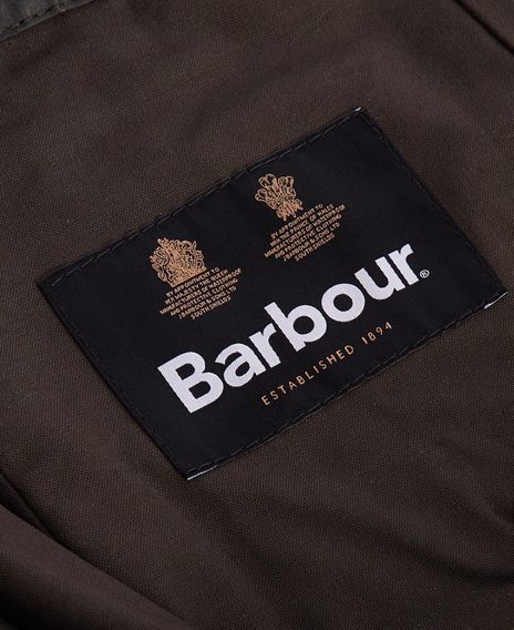 Barbour Waxed Cotton Plain Hood — Sage