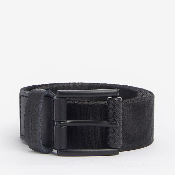 Barbour International Chester Webbed Belt — Black