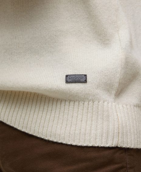 Barbour Kelp Roll-Neck Jumper — Whisper White