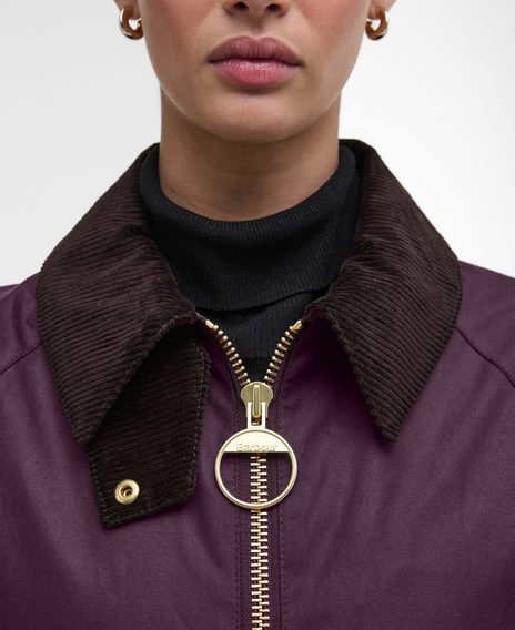 Barbour Arlene Waxed Jacket — Merlot