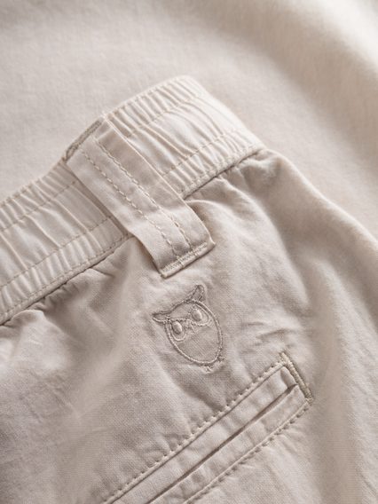 Bazar: Volné kalhoty z organické bavlny Knowledge Cotton Apparel Loose Slack Pants - Light Feather Gray - L