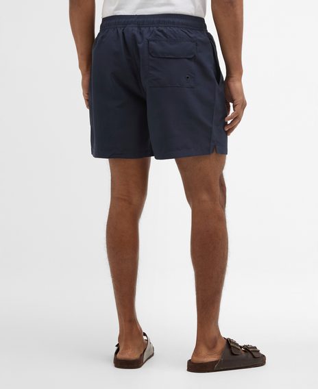 Barbour Water Reactive Tartan Swim Shorts — Navy