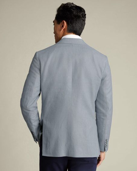 Charles Tyrwhitt Cotton/Linen Jacket — Ice Blue