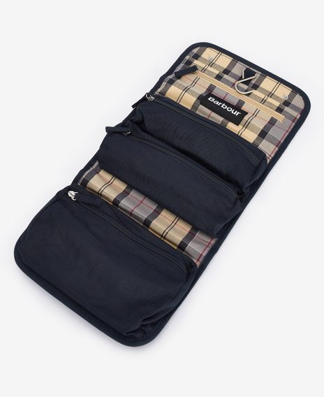 Barbour Cascade Waxed Hanging Wash Bag