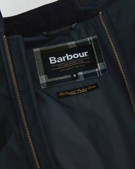 Barbour City Harrington Quilted Jacket — Navy