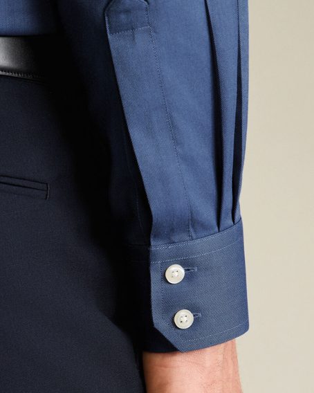 Charles Tyrwhitt Non-Iron Twill Shirt — Denim Blue