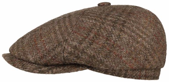 Tweedová bekovka Stetson 6-Panel Cap - hnědá