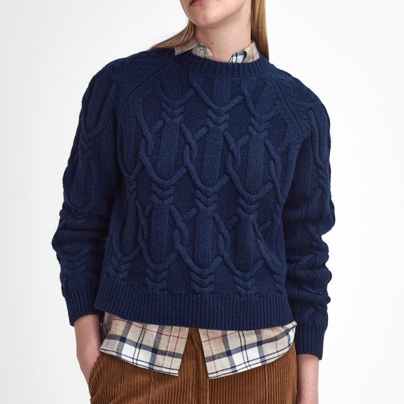 Barbour Elisha Cable-Knit Crew Neck Jumper