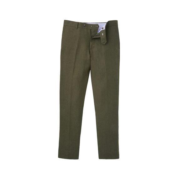 Charles Tyrwhitt Linen Pants — Olive