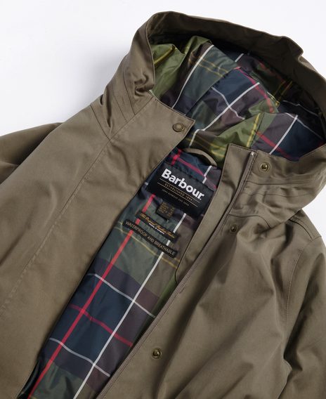 Barbour Bowlees Waterproof Jacket — Winter Moss