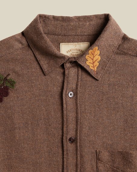 Portuguese Flannel Embroidery Flannel — Almond