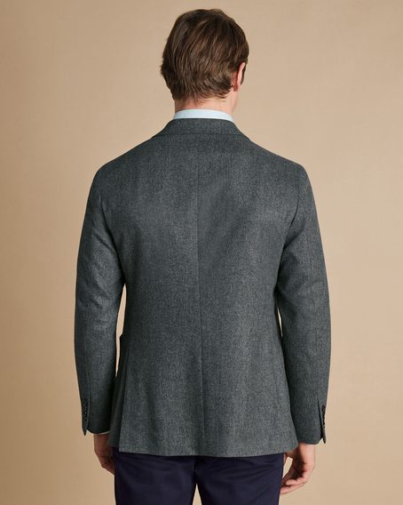 Charles Tyrwhitt Unstructured Wool Twill Jacket — Grey