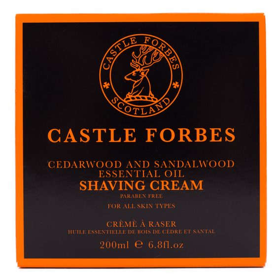 Castle Forbes Shaving Cream — Cedarwood & Sandalwood (200 ml)