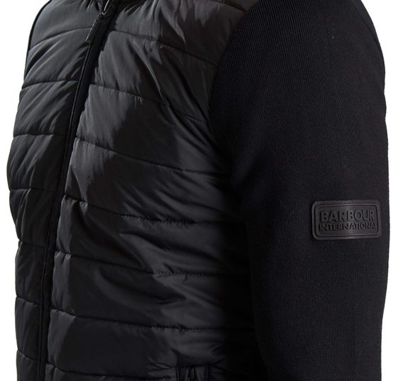 Barbour Carn Baffle Zip Through Jumper — Black