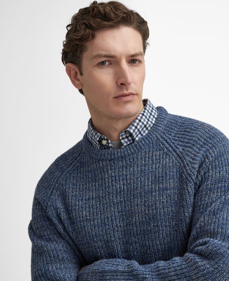 Barbour Horseford Crew Neck Jumper — River Blue