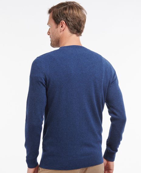 Barbour Essential Lambswool Crew Neck Sweatshirt — Deep Blue