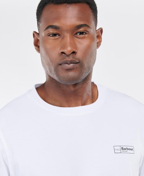 Тениска от бамбук с дълъг ръкав Barbour Lowland L/S Tee - White