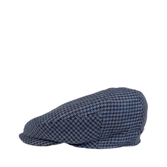 Stetson Silk Houndstooth Driver Cap — Navy