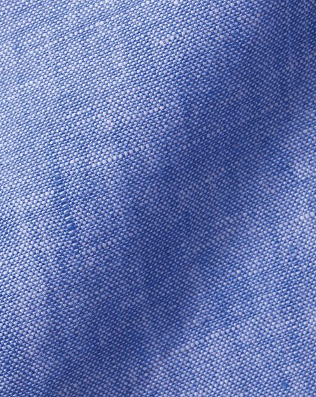 Charles Tyrwhitt Pure Linen Shirt — Cobalt Blue