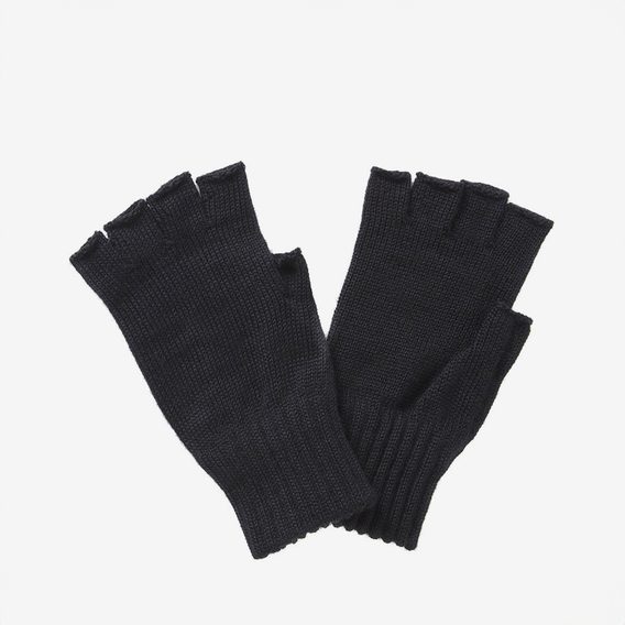 Barbour Fingerless Gloves — Black