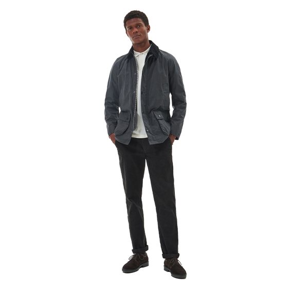 Barbour Ashby Wax Jacket — Grey