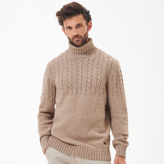 Barbour Duffle Knitted Jumper — Stone