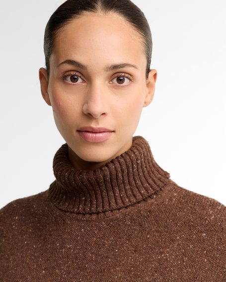 Barbour Stanford Fleck Rollneck Wool Jumper — Rustic
