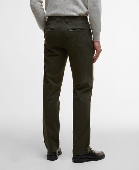 Barbour Washed Stretch Tailored Trousers — Forest