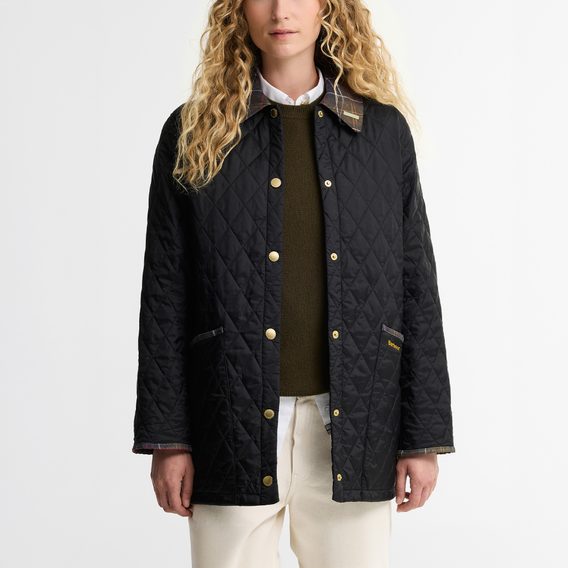 Barbour Icons Tartan Collar Modern Liddesdale Quilted Jacket