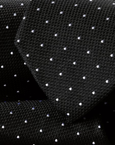 Charles Tyrwhitt Spot Silk Tie — Black