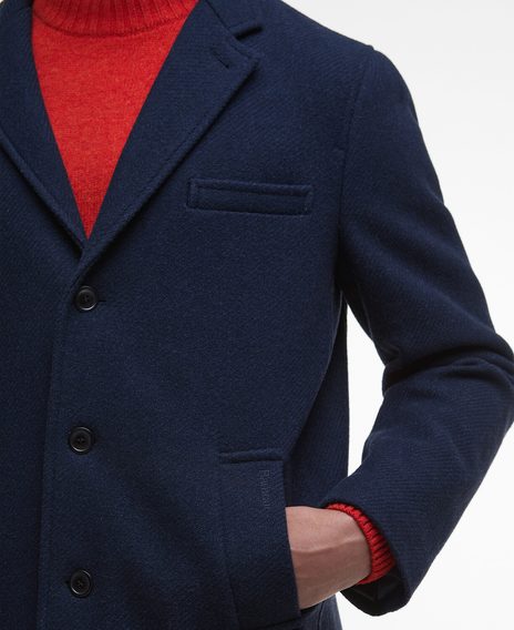 Barbour Kirkbridge Wool Coat — Navy