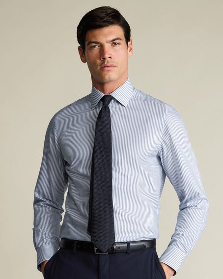 Charles Tyrwhitt Silk Grenadine Italian Tie — Navy