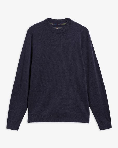 Barbour Pure Cashmere Sweater — Navy