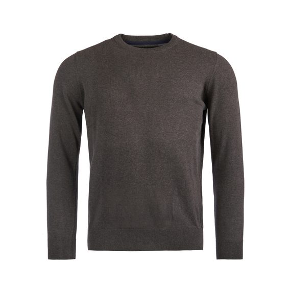 Barbour Pima Cotton Crew Neck Sweater — Charcoal