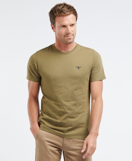 Barbour Essential T-Shirt Sports — Mid Olive