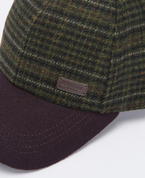 Barbour Clyde Cap — Olive Plaid
