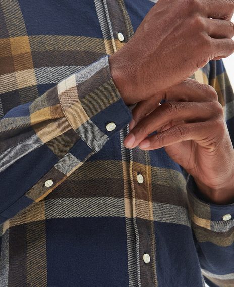 Barbour Folley Tailored Shirt — Classic Navy