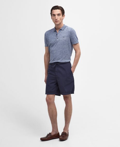 Barbour Buston Knitted Polo Shirt — Chambray