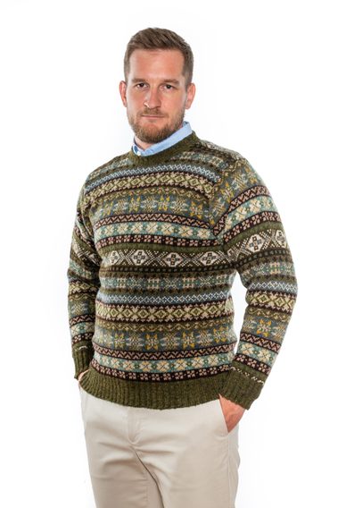 Jamieson's Fair Isle Jumper — Olive