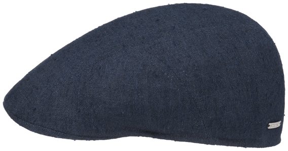 Lněno-hedvábná bekovka Stetson Ivy Cap - navy